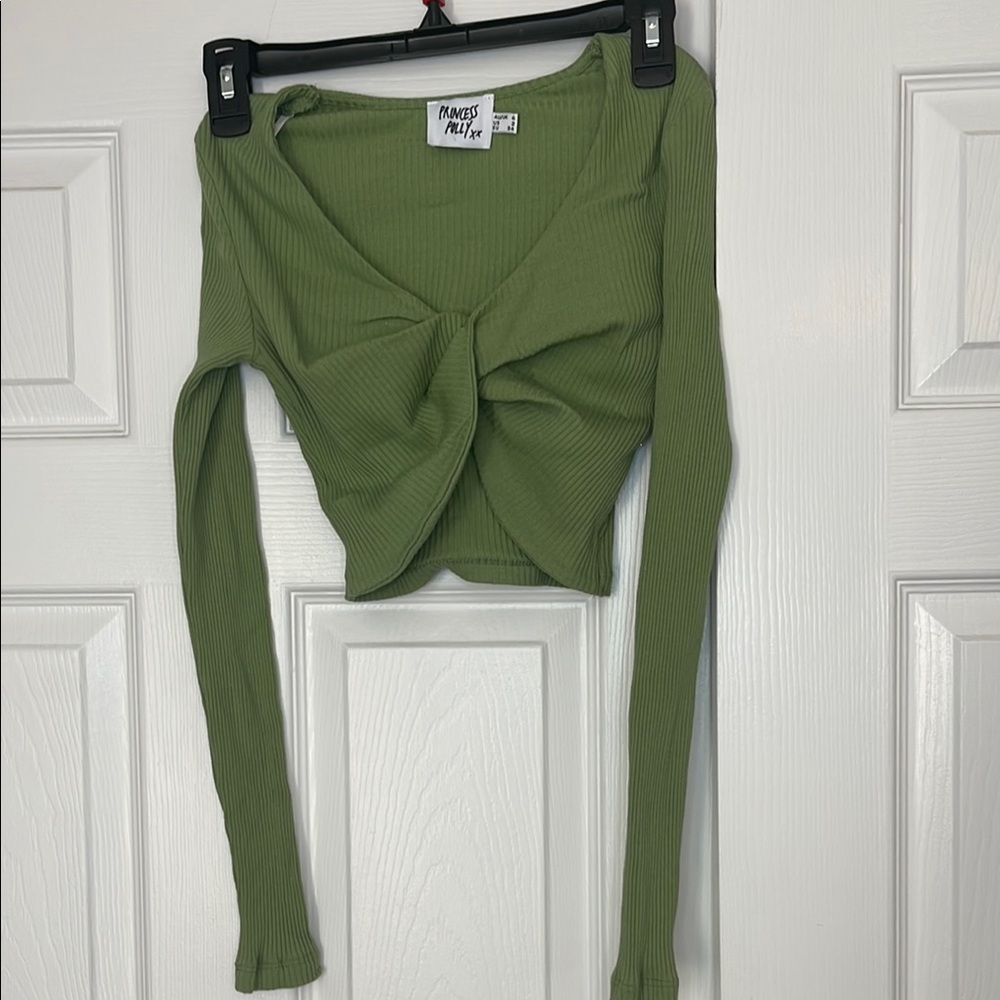 Princess Polly Green Long Sleeve Top